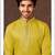 Straight cotton green solid collar neck with embroidery kurta payjama