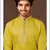 Straight cotton green solid collar neck with embroidery kurta payjama
