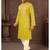 Straight cotton green solid collar neck with embroidery kurta payjama
