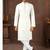 Straight cotton white solid collar neck with embroidery kurta payjama