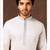 Straight jacquard brown solid collar neck with embroidery kurta payjama