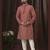 Straight art silk digital print pink solid collar neck with embroidery kurta payjama
