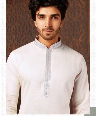 Straight Art silk digital print multicolor solid collar neck with embroidery kurta payjama 2