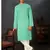 Straight cotton c.green solid collar neck with embroidery kurta payjama
