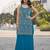 Heavy chinon with embroidery work top with plazzo and dupatta