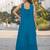 Heavy chinon with embroidery work top with plazzo and dupatta