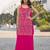 Heavy chinon with embroidery work top with plazzo and dupatta