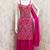 Heavy chinon with embroidery work top with plazzo and dupatta