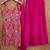Heavy chinon with embroidery work top with plazzo and dupatta