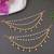 I jewels  indian wedding bollywood pearl layered hair chain/ear chain accessories with hook for women (e3213g)