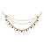 I jewels  indian wedding bollywood pearl layered hair chain/ear chain accessories with hook for women (e3213g)
