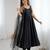 Black Elegant Roman Silk Chanderi Anarkali Suit Set for Festive Occasions