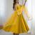 Yellow Elegant Roman Silk Chanderi Anarkali Suit Set for Festive Occasions
