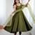 Mehndi Elegant Roman Silk Chanderi Anarkali Suit Set for Festive Occasions