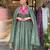 Aaysa Yoke Design Empire Chanderi Silk A-Line Kurta With Trousers & Dupatta