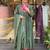 Aaysa Yoke Design Empire Chanderi Silk A-Line Kurta With Trousers & Dupatta