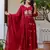 Women Ethnic Motifs Embroidered Cotton Anarkali Kurta with Trousers & Dupatta