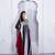 Multicolor embroidered georgette asymmetrical kurta pants set
