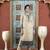 Beige embroidered silk straight cut kurta pants set
