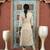 Beige embroidered silk straight cut kurta pants set