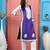 Purple embroidered silk straight cut kurta pants set