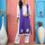 Purple embroidered silk straight cut kurta pants set