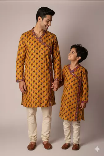 Navratri father & son duo kurtas set.