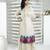 Beige embroidered silk straight cut kurta sharara set