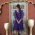 Purple embroidered georgette a line kurta pants set