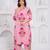 Aaysa Women Floral Printed Cotton Kurta with Trousers