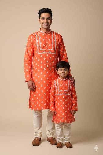 Father & son garba kurta set