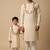 Navratri father-son cotton kurtas set.