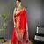 Red silk blend zari weaving butti kanchipuram saree