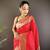 Red silk blend zari weaving butti kanchipuram saree