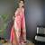 Rose pink silk Blend zari weaving butti kanchipuram saree