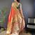 Orange silk Blend zari weaving butti kanchipuram saree
