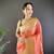 Orange silk Blend zari weaving butti kanchipuram saree