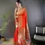 Red silk Blend zari weaving butti kanchipuram saree