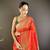 Red silk Blend zari weaving butti kanchipuram saree