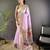 Pale lavender silk Blend zari weaving butti kanchipuram saree