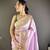 Pale lavender silk Blend zari weaving butti kanchipuram saree