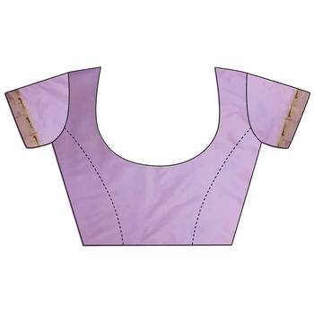 Pale lavender silk Blend zari weaving butti kanchipuram saree 5