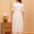 Aaysa Women Floral Embroidered Pure Cotton Kurta with Trousers