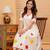 Aaysa Women Floral Embroidered Pure Cotton Kurta with Trousers