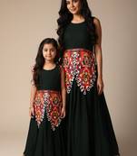 Mother Daughter Mirror Embroidered Garba Outfit