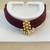 Maroon col handloom fabric jewelery