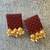 Maroon col handloom fabric jewelery