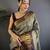 Grey silk leheriya meenakari zari weaves dharmavaram saree