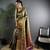 Olive silk leheriya meenakari zari weaves dharmavaram saree