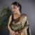 Olive silk leheriya meenakari zari weaves dharmavaram saree